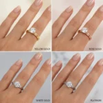 Round Lab Grown Diamond Ring | Gold & Platinum - Image 2