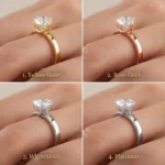 3 Carat Round Brilliant Diamond Solitaire Ring in Gold & Platinum - Image 2