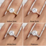 Round Cut Lab Grown Diamond Ring with 3 Carat Center Diamond - Image 2