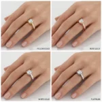 Round 2 Carat Diamond Ring in 18K Gold | Lab Grown - Image 2