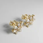 Marquise Petal Floral Cluster Stud Earrings