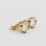 Heart Cut Diamond Solitaire Studs