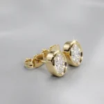 Oval Diamond Solitaire Stud Earrings