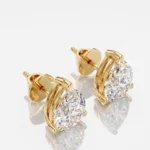Pear Diamond Solitaire Stud Earrings | Lab grown | IGI Certified