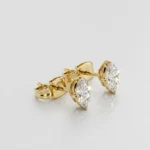 Marquise Cut Diamond Solitaire Stud Earrings