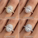 3 Carat Oval Diamond Halo Engagement Ring in 14K Gold | Lab Grown - Image 2