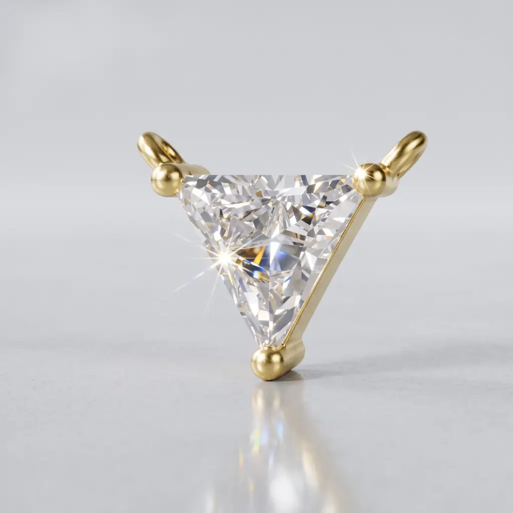Trillion Cut Lab Grown Diamond Pendant