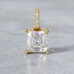 Asscher Cut Lab Grown Diamond Solitaire Pendant