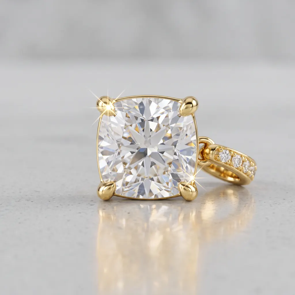 Cushion Cut Diamond Pendant