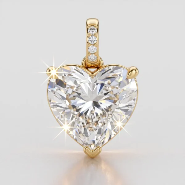 Heart Cut Diamond Solitaire Pendant